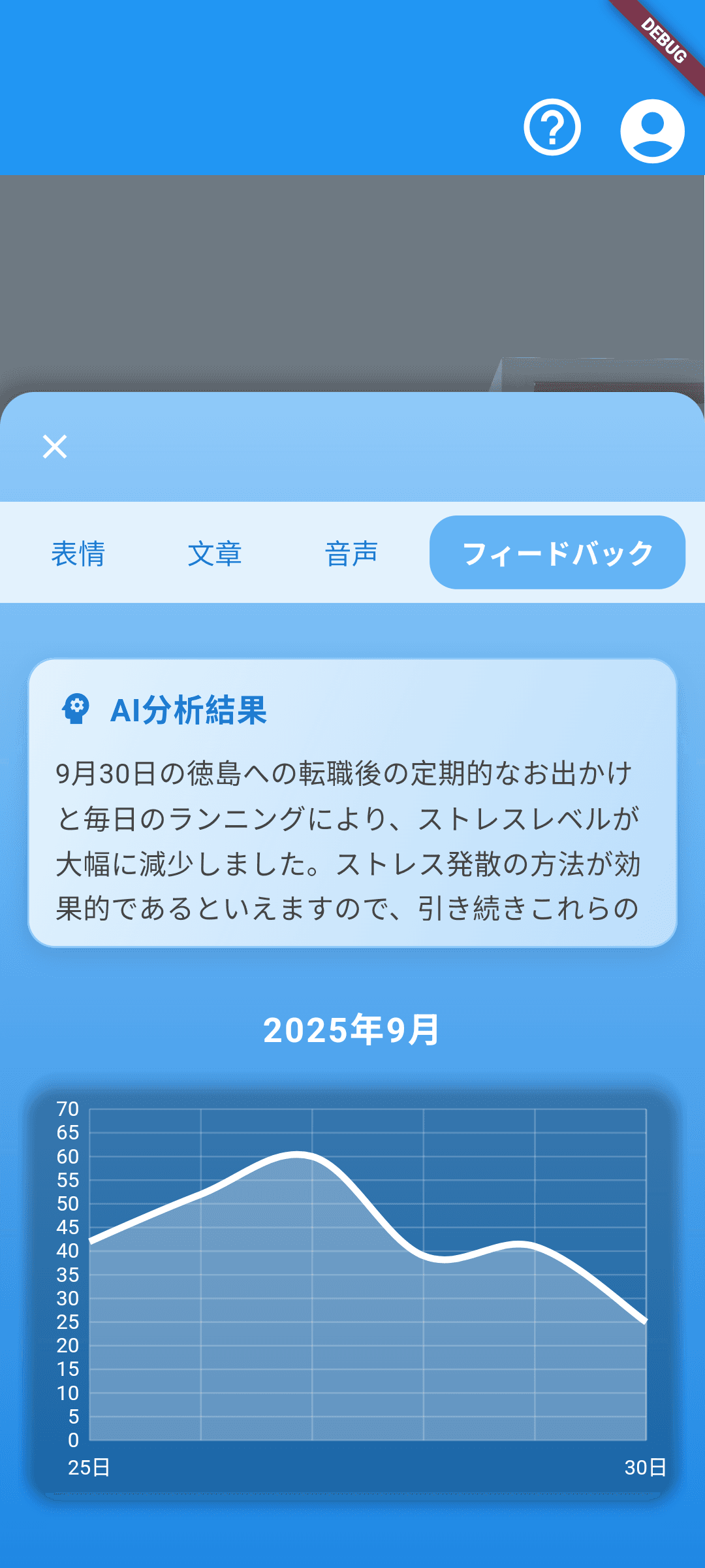 フィードバック分析の画面例